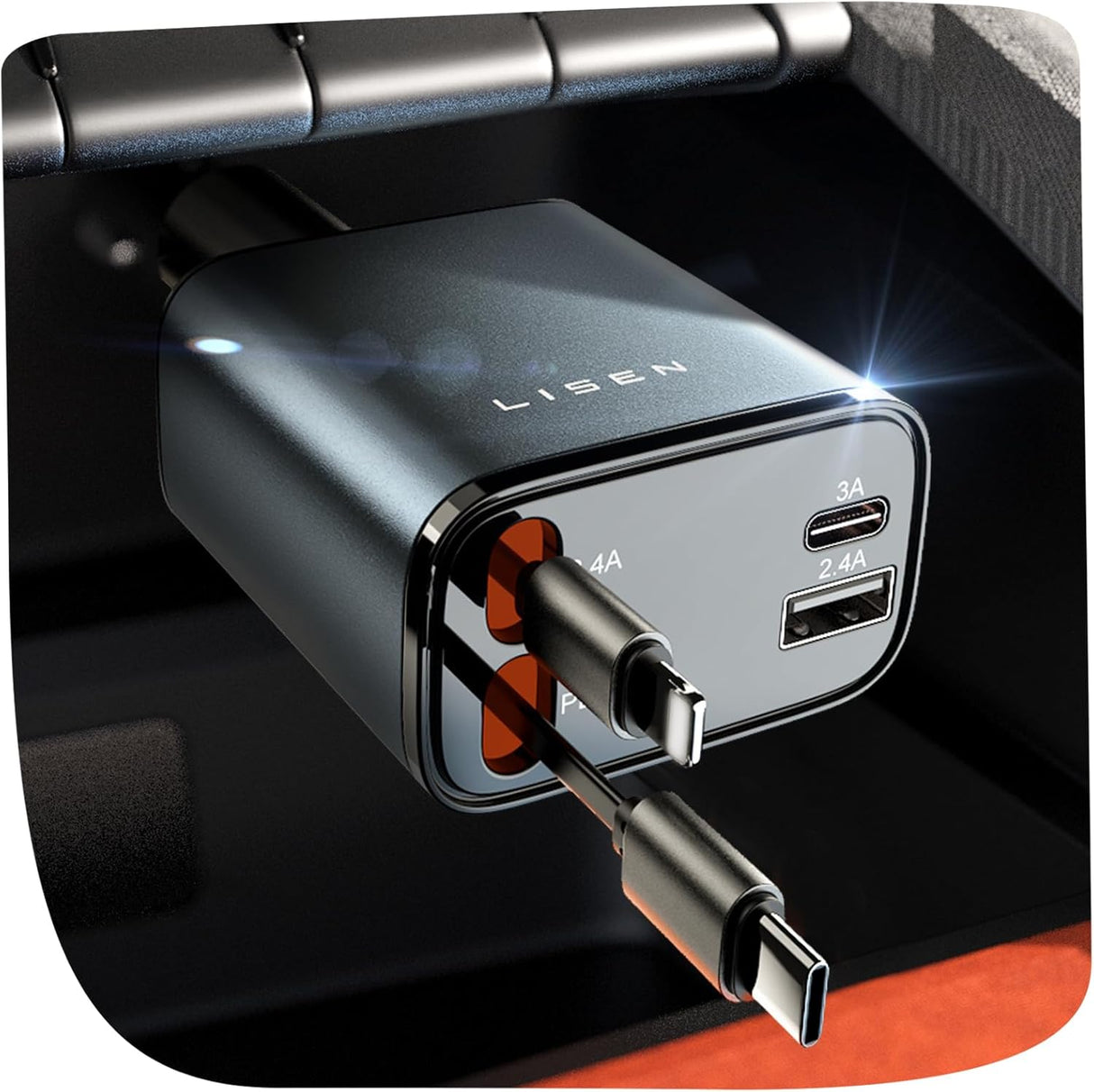 69W USB-C biladapter - Snabb utdragbar laddare för alla enheter MILA Sverige