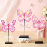 Rustikt träbordsdekorationsset med solrosor och fjärilar – Perfekt för vår- och sommardekorationer MILA Sverige