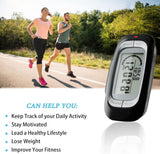 Luxora Walking 3D Pedometer med Klipp och Rem Plus 30 Dagars Minne Noggrant Stegräknare Carvallo