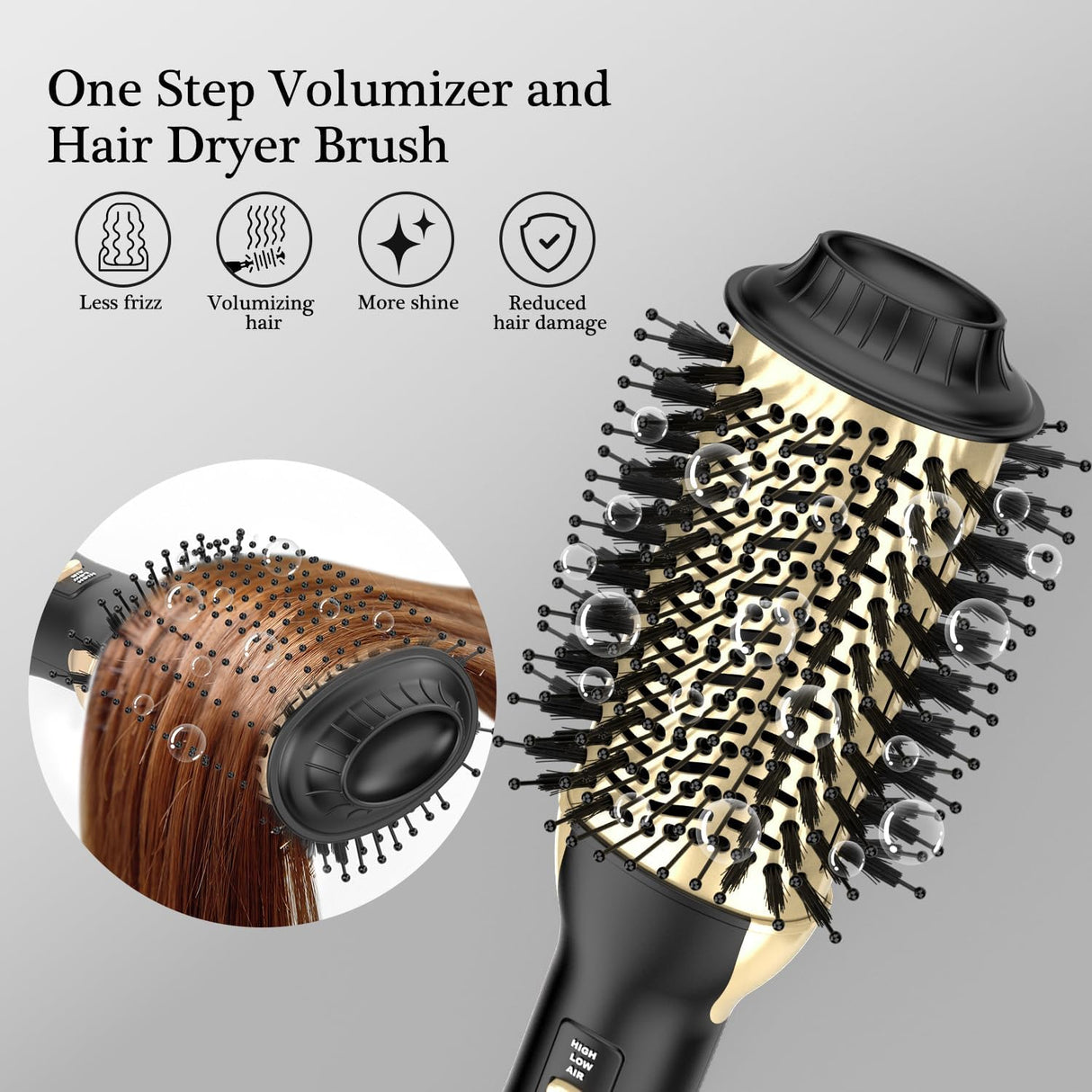 Hot Air Brush | Volymiserande Hårstyler för Hemma användning Carvallo