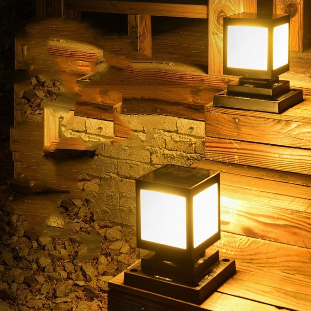 Solarlampa LED i kvadratdesign – Dekorativ utomhusbelysning för gångvägar och terrass Carvallo