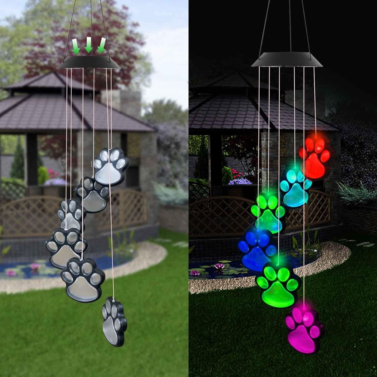 PetGlow - Färgskiftande tassavtrycksljus för upplysta trädgårdar Carvallo