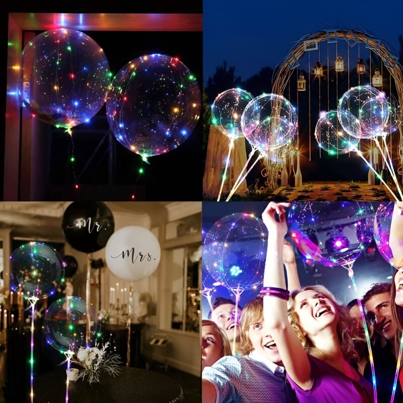 Glowdomes Återanvändbara Led-ballonger (Set Med 10) MILA Sverige