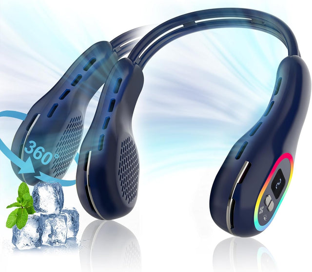 Handsfree-halsfläkt - 360° justerbar bladlös kylning MILA Sverige