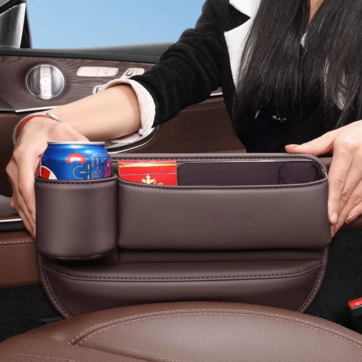 Bilstolssömsfyllare och organisatör för förare och passagerare 2-pack Carvallo