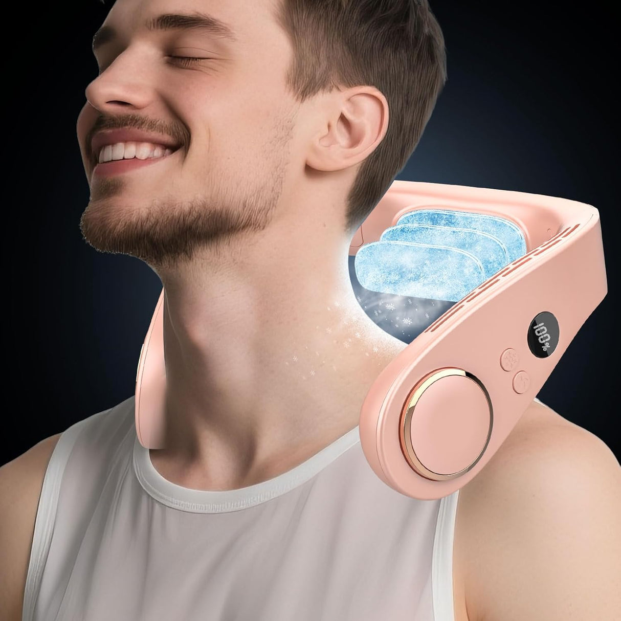 Kylande halsfläkt - Uppladdningsbar bladlös bärbar AC med kallt luftflöde MILA Sverige