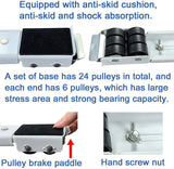 Royallure Tunga-Duty Justerbar Apparatrulle för Smidig Rörlighet och Lätt Transport - 2Pcs Carvallo