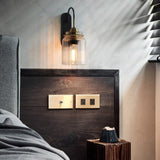 RetroGlow - Vintage vägglampa med randig glaskärm för mysbelysning Carvallo