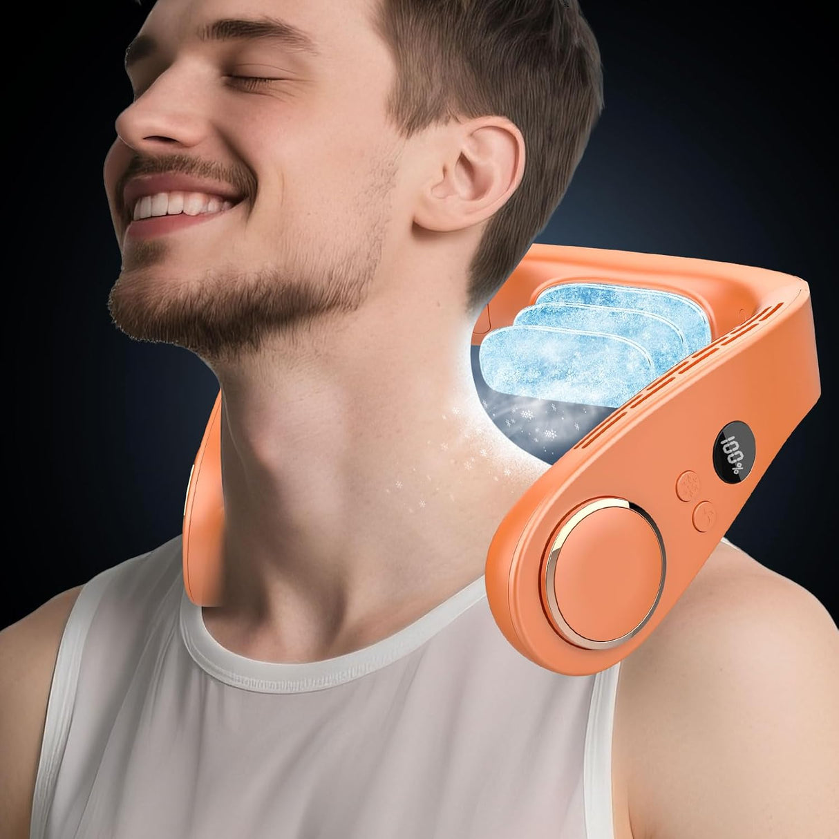 Kylande halsfläkt - Uppladdningsbar bladlös bärbar AC med kallt luftflöde MILA Sverige