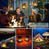 Solär LED Flamme lykta – Dekorativ utomhusbelysning för trädgård och terrass med hängmöjlighet Carvallo