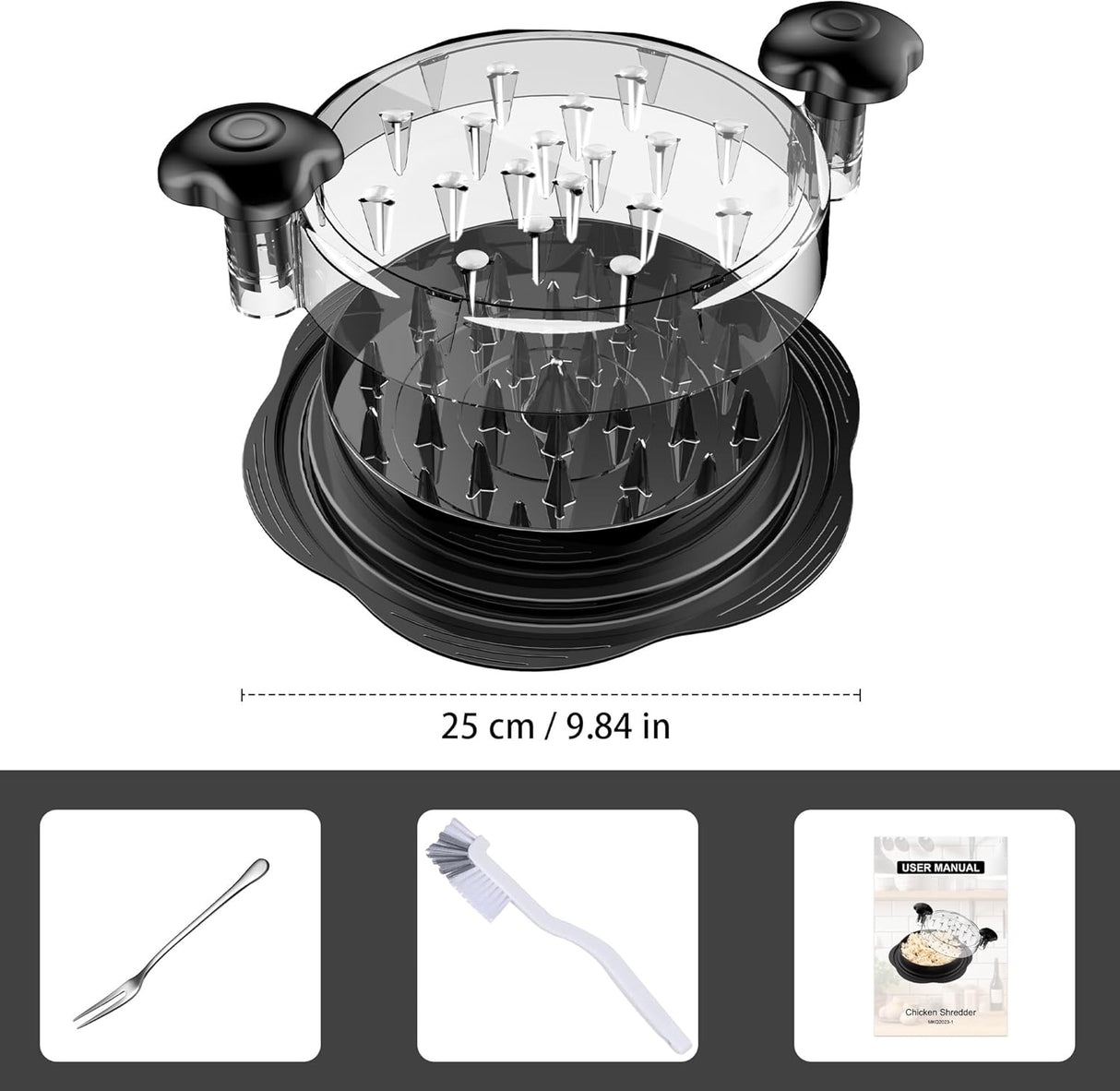 Carvallo köttklippare | Ergonomisk & Rutschfritt | Stor kapacitet | BPA-fri Carvallo