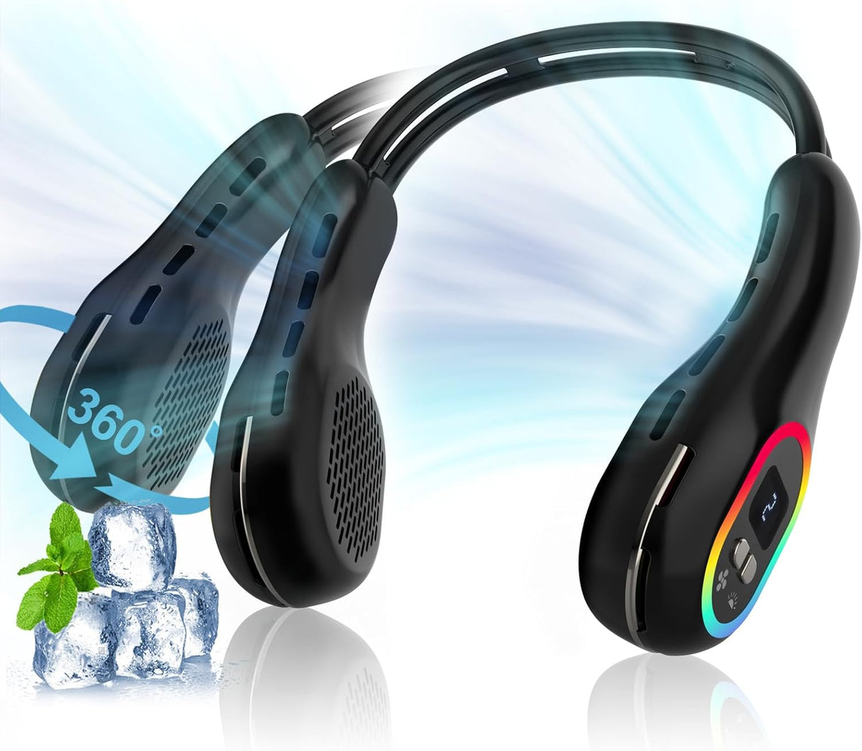 Handsfree-halsfläkt - 360° justerbar bladlös kylning MILA Sverige