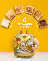 Retro trädgårdsinspirerad brödrost - Vintage design för 2 skivor MILA Sverige