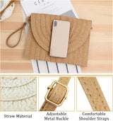 Strå Väskcrossbody Sommar Vävda Axelväska Carvallo