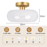 Taklampa Glas Modern Semi Flush Armatur Carvallo