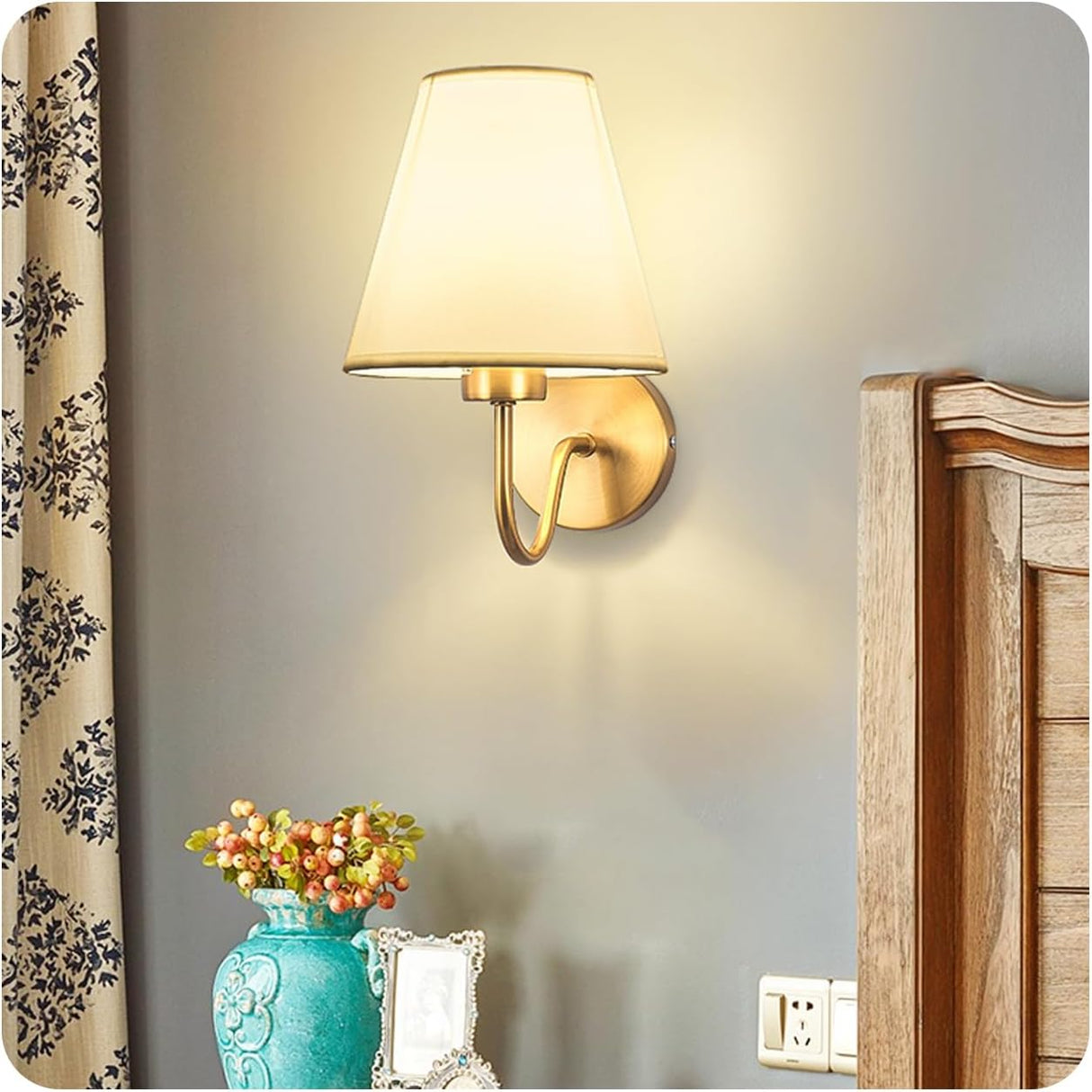 Royallure Retro Uppladdningsbar Vägglampa med RGB-lampa, Trådlös LED-belysning Carvallo