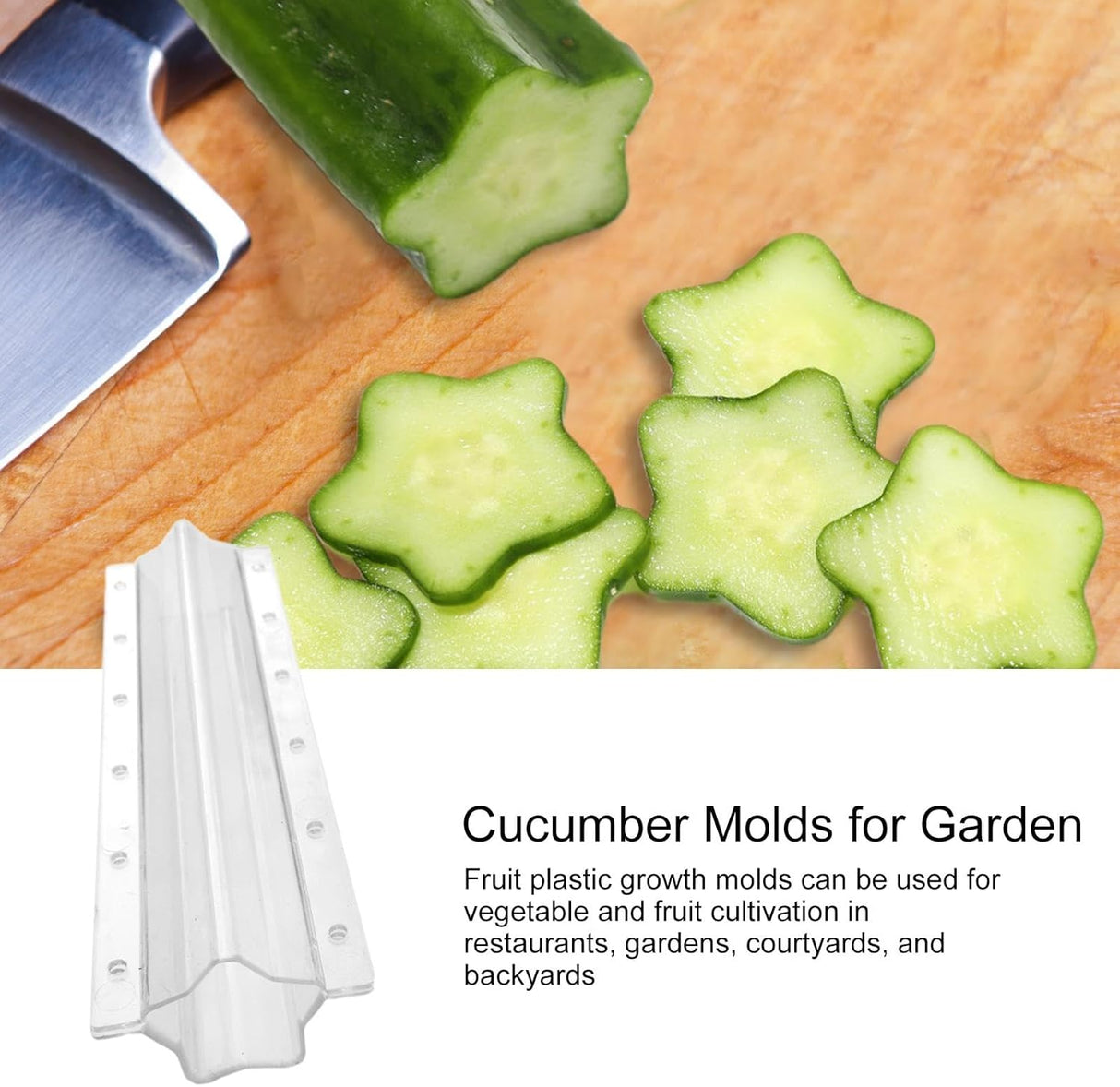 Sternform grönsaksform för gurkor – Kreativ formskena för frukt och grönsaker Carvallo