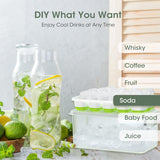 Carvallo Isbit formar Silikon 4-pack | Stapelbar med förvaringslåda | Flexibel & Platsbesparande | För cocktails & drycker Carvallo