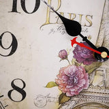 ParisAura – Eiffeltorn-inspirerat väggur i trä för elegant hemmainredning och tidlös stil Carvallo