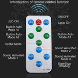 2-i-1 Laser Disco Ljus – Ljudaktiverad Stroboskop med Fjärrkontroll Carvallo