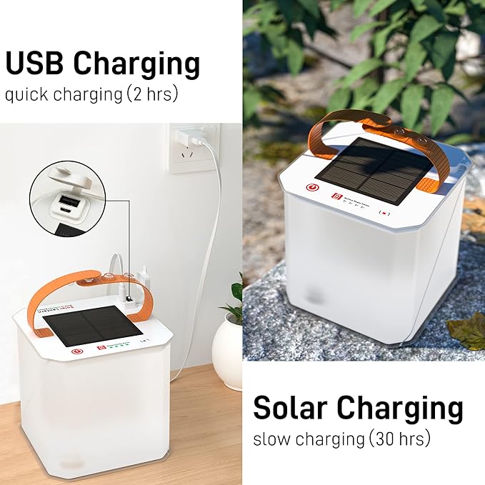 Solar LED Lykta – Bärbar, hopfällbar campinglampa med solenergi för utomhusaktiviteter Carvallo