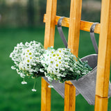 Hängande metallblomkruka i vintage design – Dekorativ blomkruka för inomhus- och utomhusbruk Carvallo