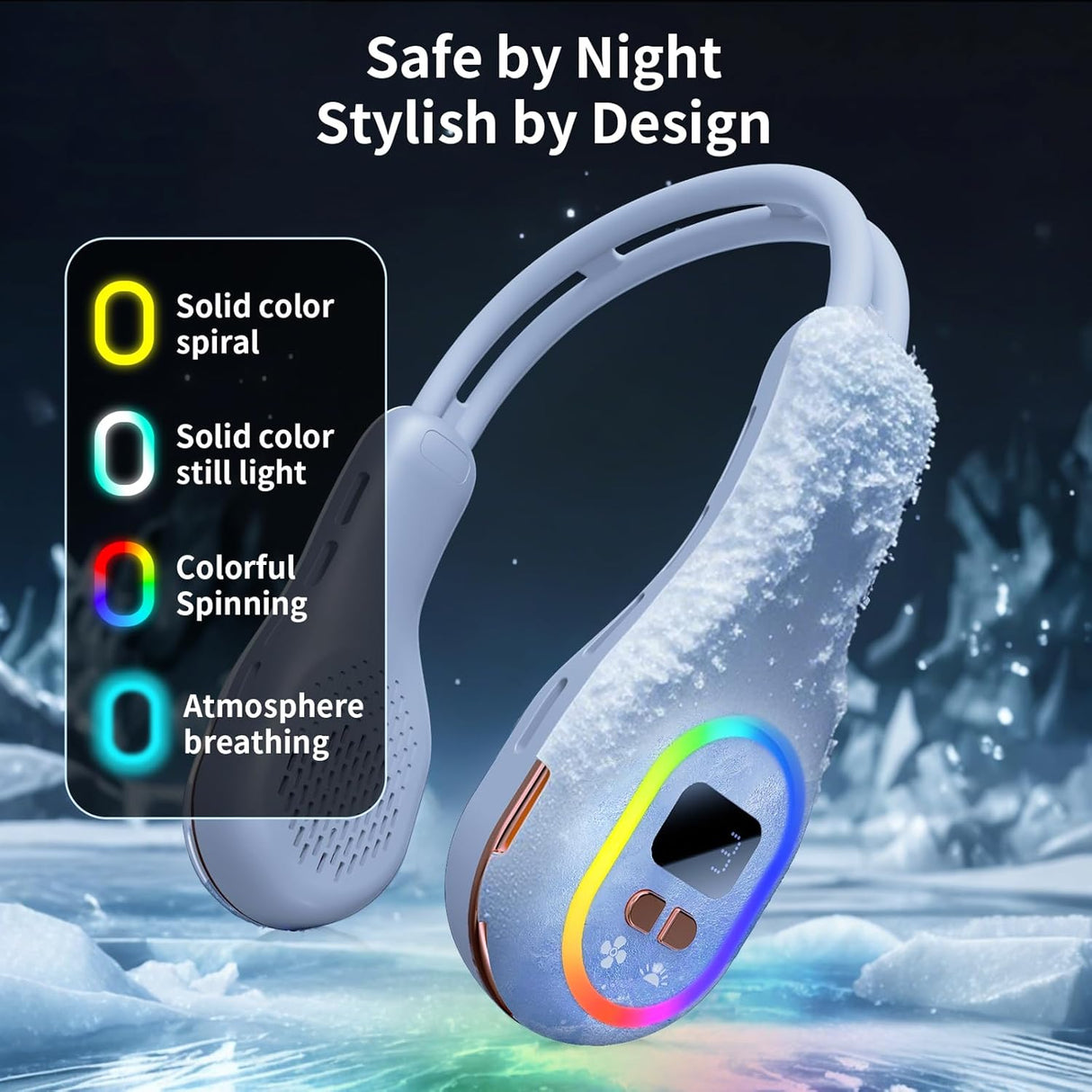 Handsfree-halsfläkt - 360° justerbar bladlös kylning MILA Sverige