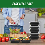 50-delat Meal-Prep-Behållarset med lock – Idealisk för måltidsförberedelse Carvallo