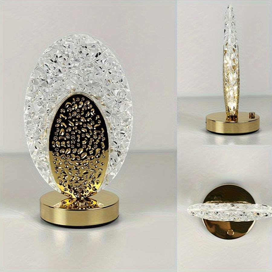 FeatherLamp - USB Touch Bordslampa med Påfågelfjäderdesign, Oändligt Dimbar LED Ljus Carvallo