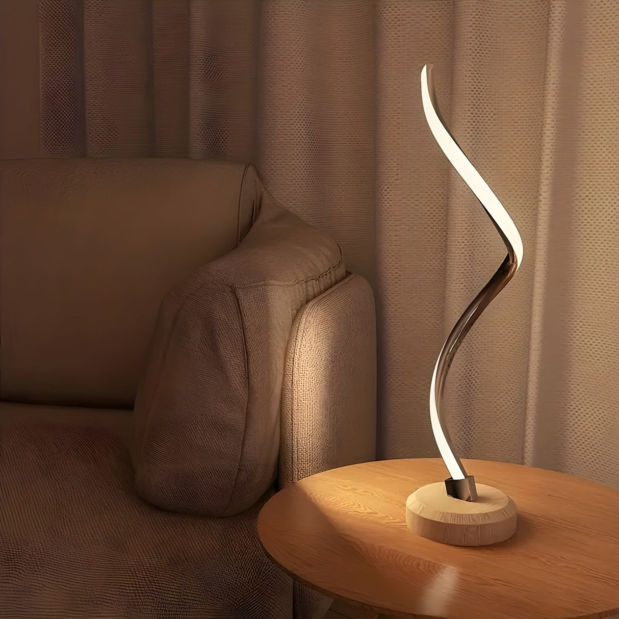 LumaCurve Lampa - Modern LED-skrivbords-lampa Carvallo