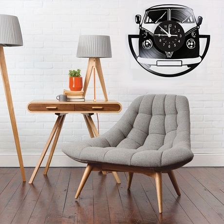 Retro Minibuss Vinylskiva Väckarklocka - Vintage Design för Heminredning Carvallo