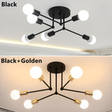 RetroLampa - Industriell 6-armad Taklampa Carvallo