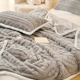 FluffDream sängkläder set - fluffig filt plysch sängkläder set Carvallo