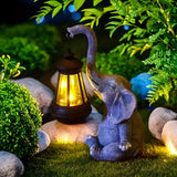 SunTrunk Light – Solcellsdriven elefantstaty med ljus Carvallo