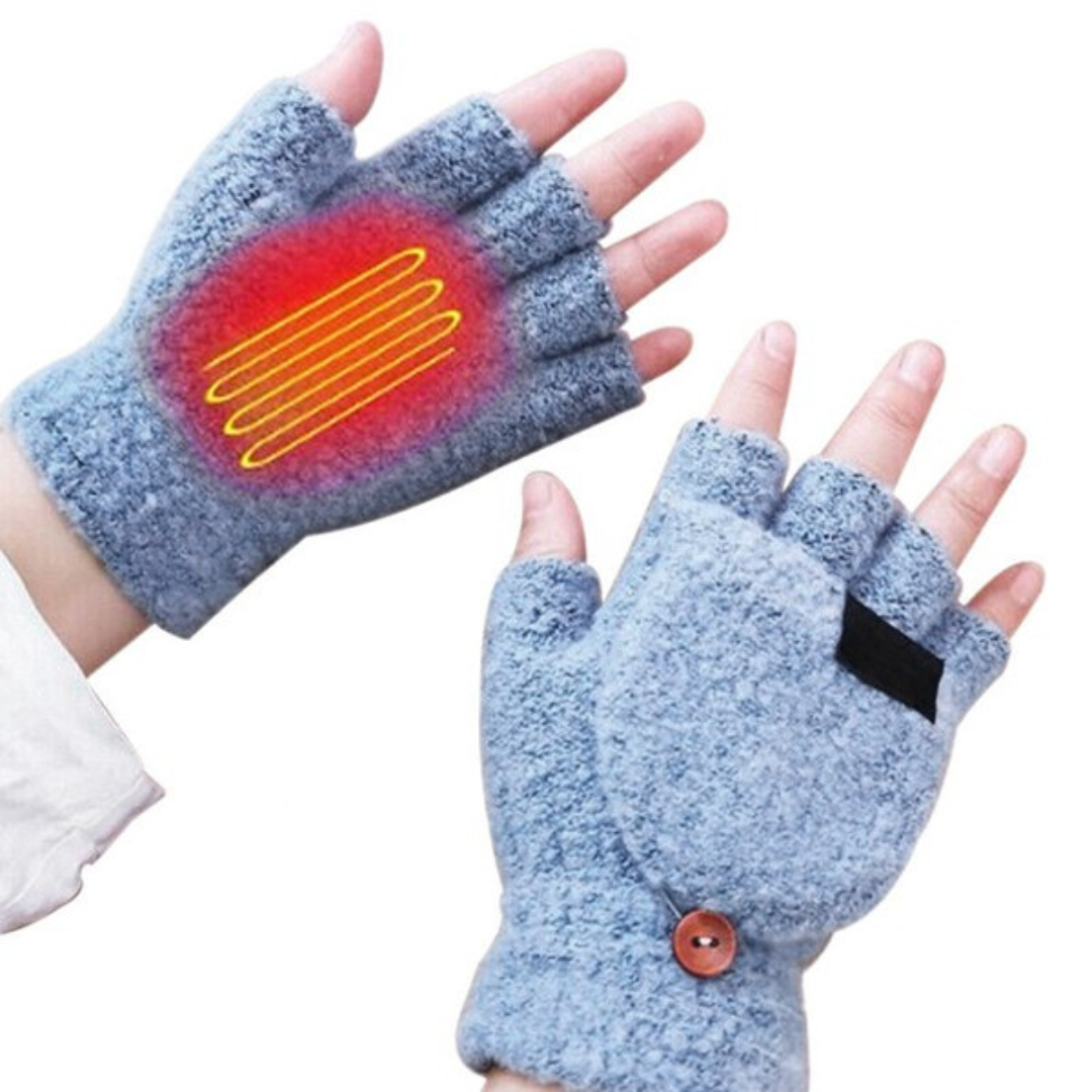 Uppvärmda vinter stickade fingervantar Carvallo