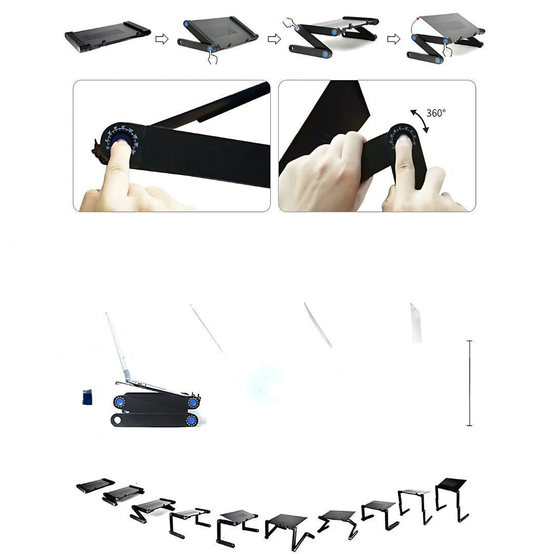 Laptopstativ Justerbart Aluminium Ergonomisk Skrivbordsskiva Carvallo