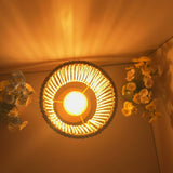 BarrelGlow - Trä-byrålampa med randmönster Carvallo