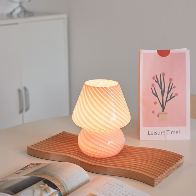 Glas Piltable Lampor | Varm LED Glöd | 7,5" Retro Design | USB eller Stickkontakt | Färgglad Vintage Stil Carvallo