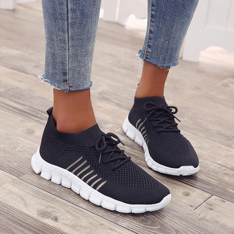 Kvinnors Sneakers Ortopedisk Flexibel Sula Komfort Skor-Sneakers-Hemnix-Svart-35-Hemnix