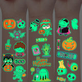 Tillfälliga Glow in the Dark Barn Tatueringar Carvallo