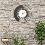 GeoClock - Tyst Geometrisk Väggklocka i Svart Metall Carvallo