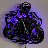 Vinylskivklocka - Motortema, Stil, För Vardagsrum och Kontorsdekoration Carvallo