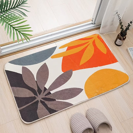 Abstract Geometric Badmatta – Absorberande och Mjuk för Badrum eller Kök Carvallo
