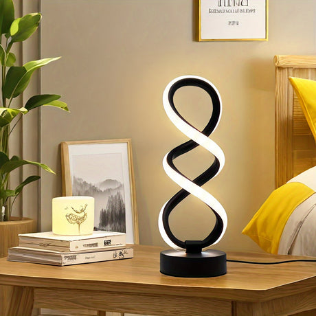 SpiraLux - Modern Spiral Bordslampa med Tre Färginställningar Carvallo