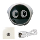 PixelTime - Söt LED-väckarklocka med uttrycksfull digital ansikte Carvallo