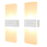 LED-nattlampor med rörelsesensor 2-pack - USB-laddning | Magnetisk montering för sovrum, hall och trappa Carvallo