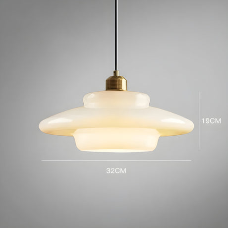 IvoryGlow Light - Modern hänglampa i elfenbensfärgad glas Carvallo