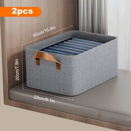 Hopfällbara förvaringslådor – Tygklädselorganisatörer med robust metallram och lättbärbara handtag MILA Sverige