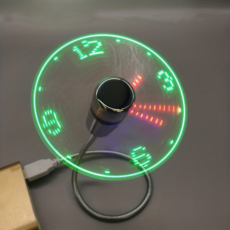 USB Skrivbordsfläkt med LED Klockdisplay Carvallo