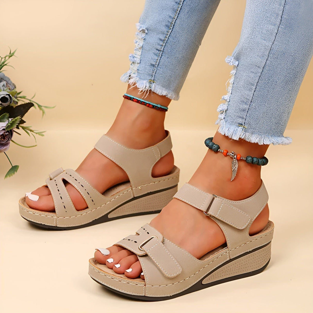 Cora Sandaler - Eleganta och Bekväma Ortopediska Sommarsandaler Carvallo